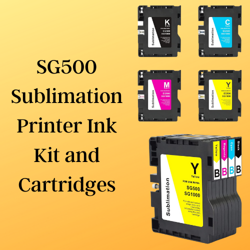 SG500 Sublimation Printer Ink Kit and Cartridges