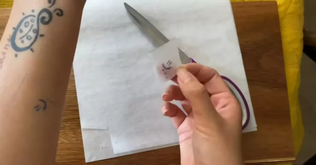 peel off the transfer paper